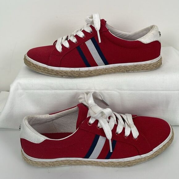 Tommy Hilfiger Sneakers Women’s 6.5 Red Espadrille Shore - Picture 6 of 7